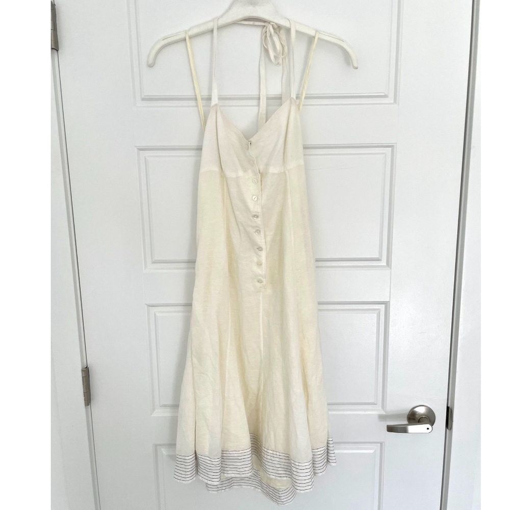 Ralph Lauren Linen Tie Neck Halter Dress